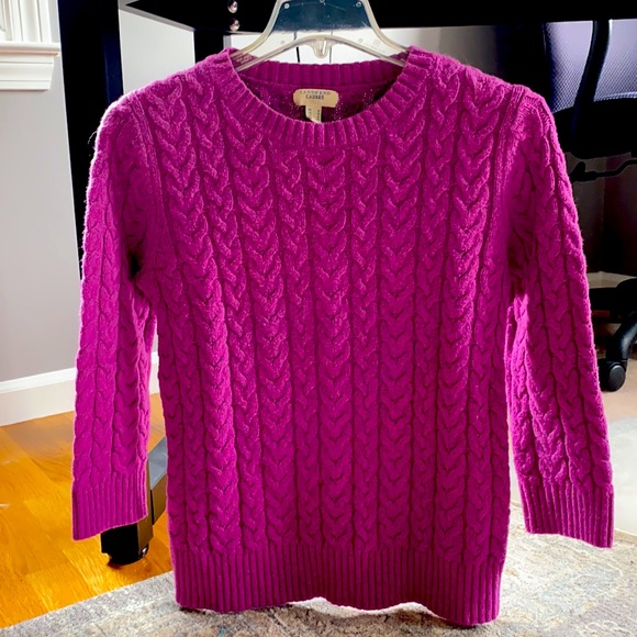 Lands' End Sweaters - Land’s End Canvas Crew Neck Cable Sweater, Sz. Med